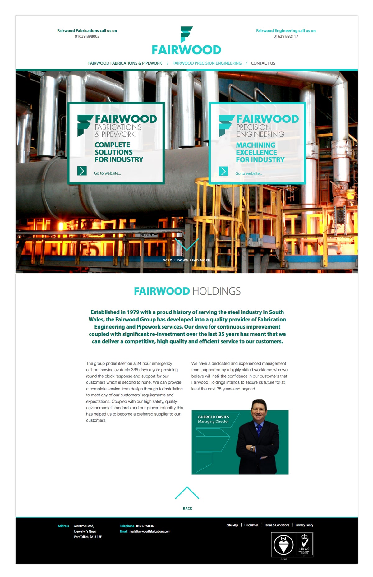 Fairwood full page website