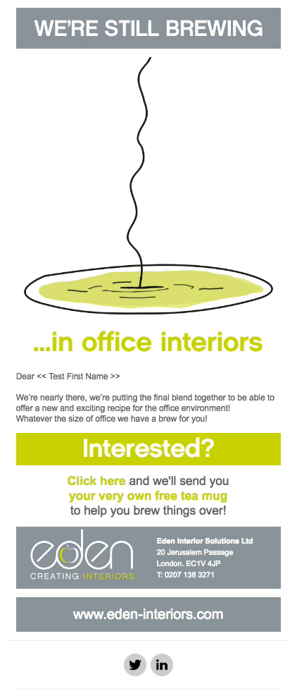 Eden Interiors Email Campaign