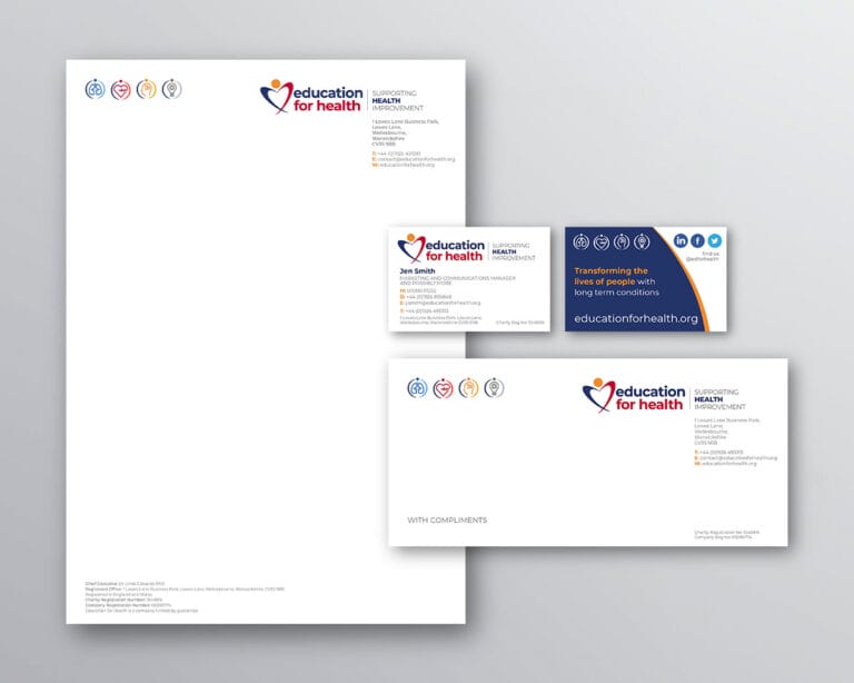 Education For Health Stationary Mockup