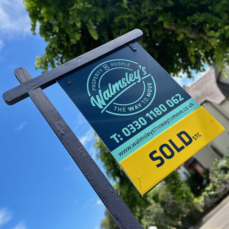 Walmsleys Sold Sign Dark Blue 3