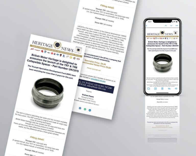 BMH Spacer Launch Email Campaign Mockup