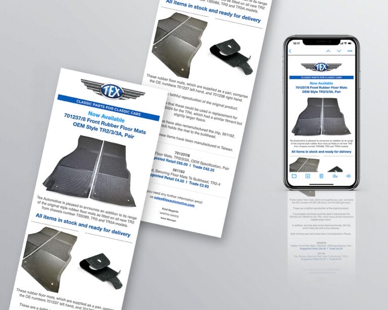 TEX 'Floor Mats' Email Campaign
