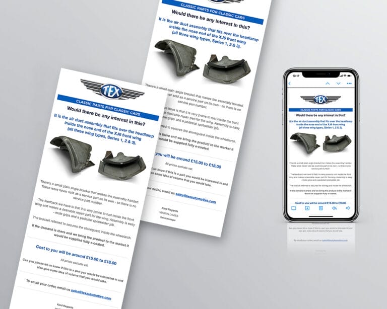 TEX 'XJ6 Air Duct' Email Campaign