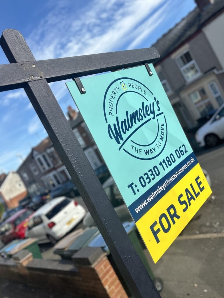 Walmsleys Sold Sign Light Blue