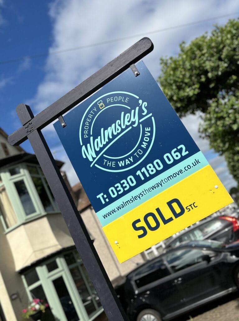 Walmsleys Sold Sign Dark Blue 2